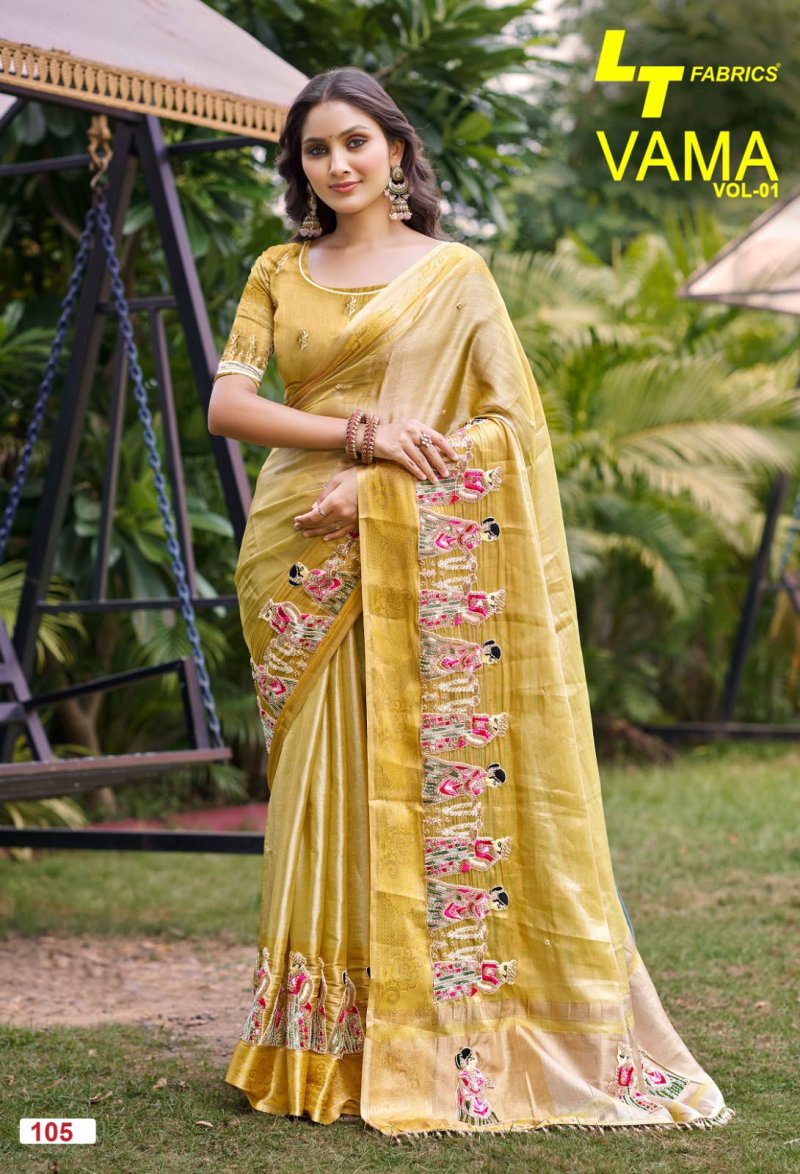 Vama Vol 1 By Lt Kora Silk Beads Work Saree 